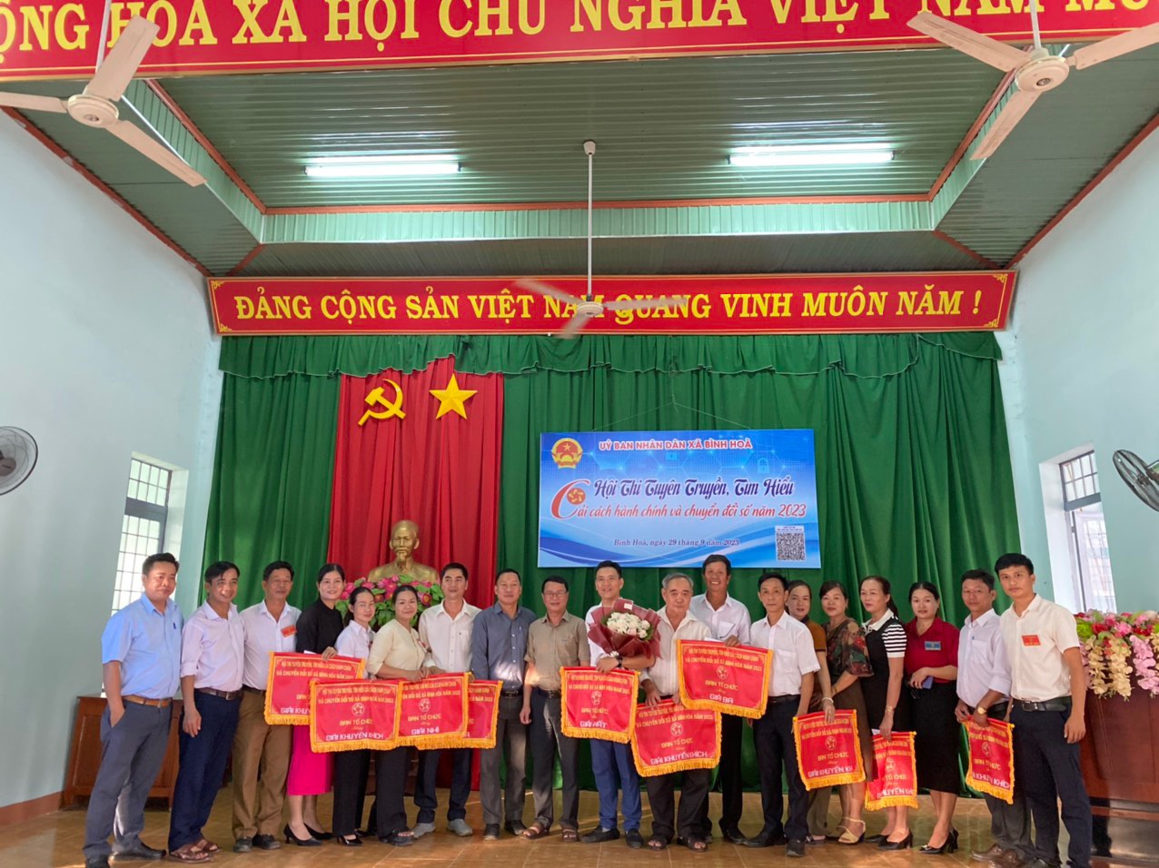 UBND XÃ BÌNH HÒA  tổ chức hội thi tuyên truyền, tìm hiểu cải cách hành chính nhà nước và chuyển đổi số năm 2023